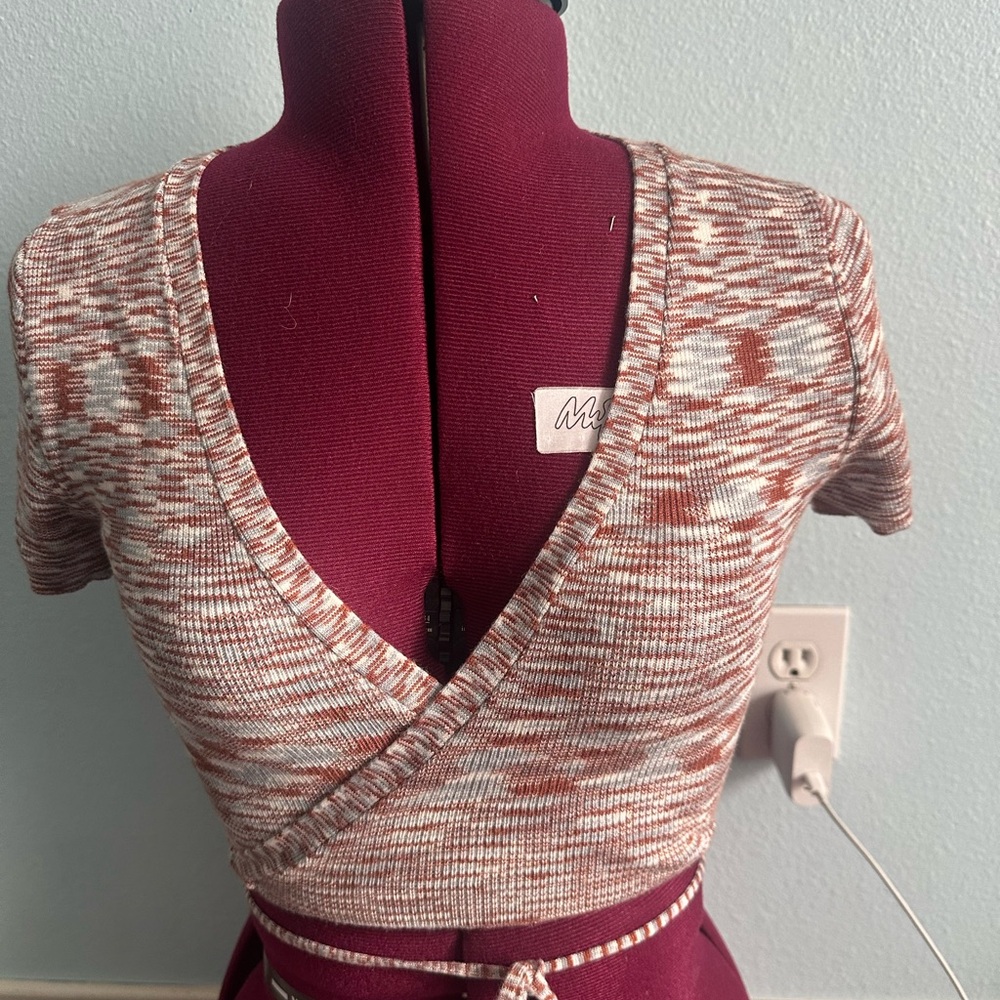 Cotton Candy LA Knit Wrap Top